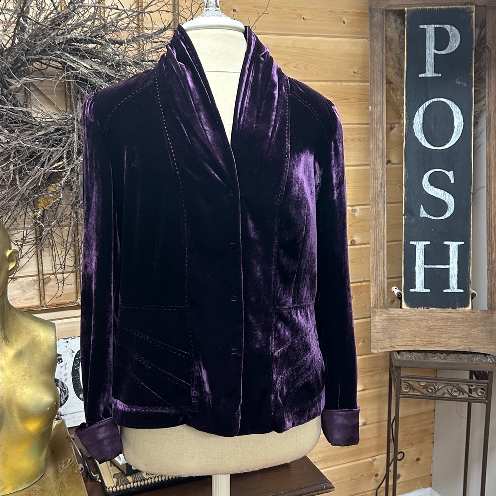 Elie Tahari velvet with silk blazer